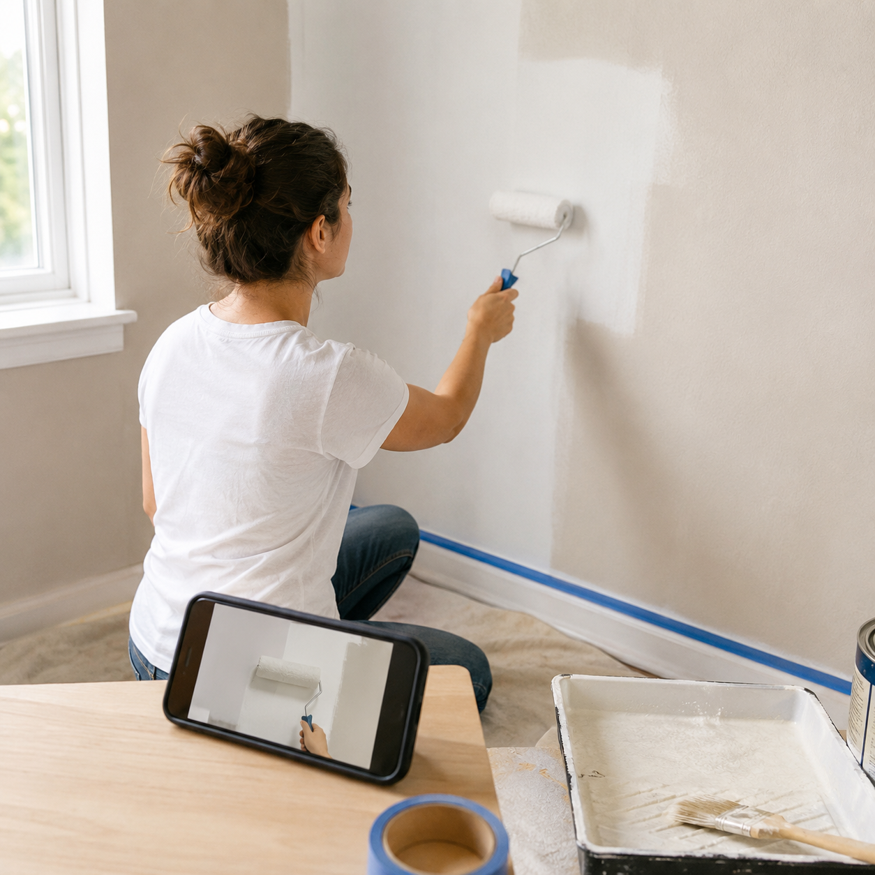 Aplicación para aprender pintura de casas paso a paso